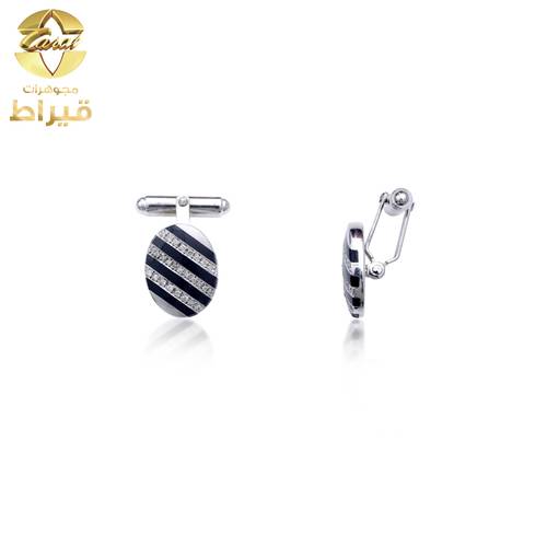  كبك فضة مع الماس عيار 925 