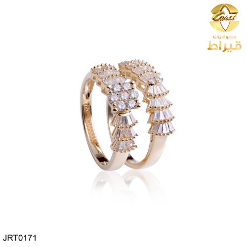 مجوهرات ، ذهب ، خاتم ، خاتم ذهب مع ألماس عيار 18