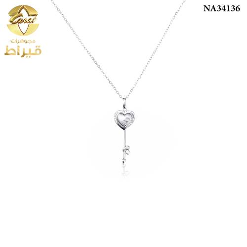 عقد ذهب مع الماس عيار 18