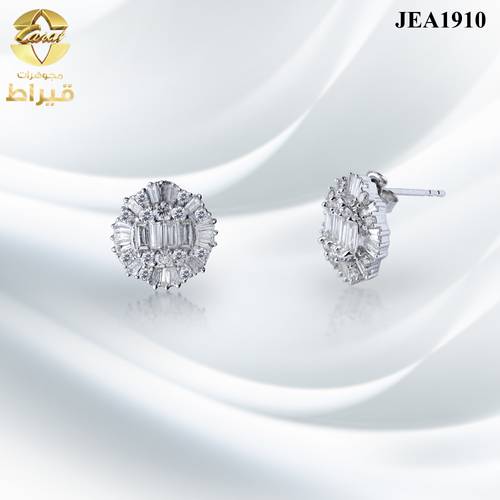 WOMEN'S 18K WHITE GOLD EARRING WITH DIAMOND