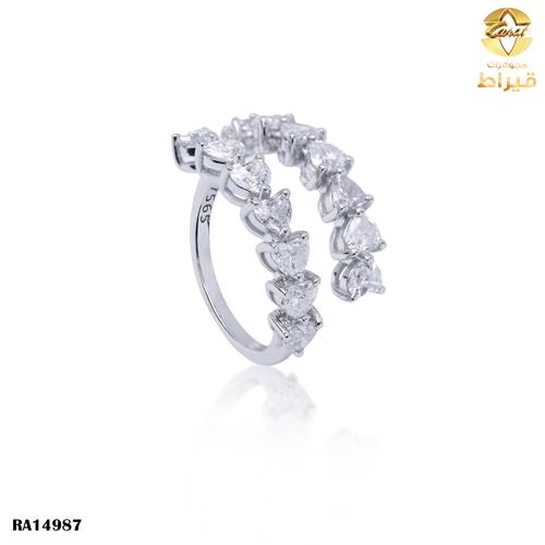WOMEN'S 18K WHITE GOLD RING WITH LAB GROWN DIAMONDS