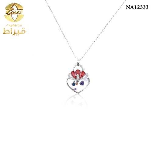 عقد ذهب مع الماس عيار 18
