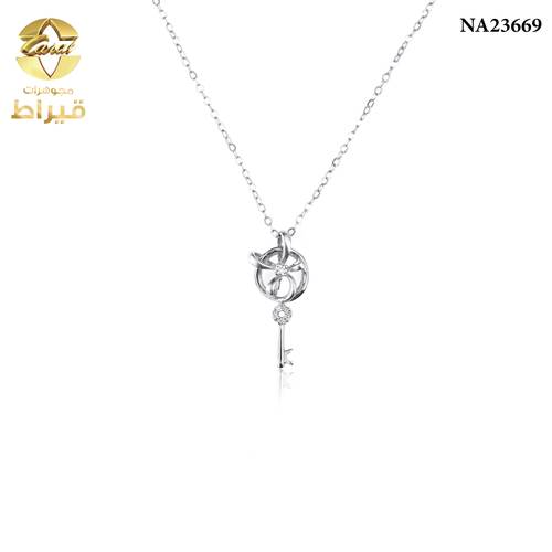 عقد ذهب مع الماس عيار 18