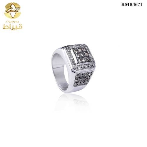 خاتم فضة مع الماس عيار 925