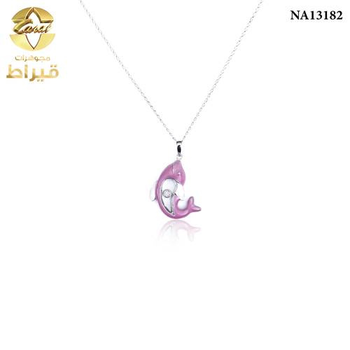  عقد ذهب مع الماس عيار 18