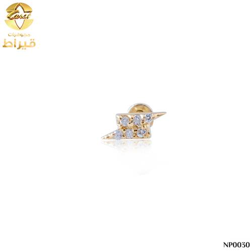  WOMEN'S 18K GOLD NOSE PIN WITH DIAMOND