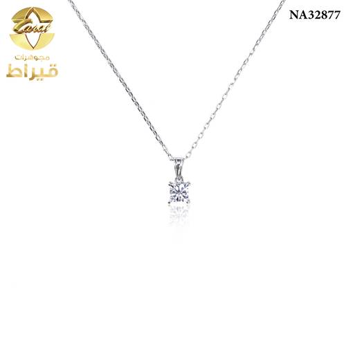 عقد ذهب مع الماس عيار 18