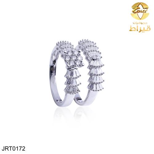 مجوهرات ، ذهب ، خاتم ،خاتم ذهب أبيض مع ألماس عيار 18