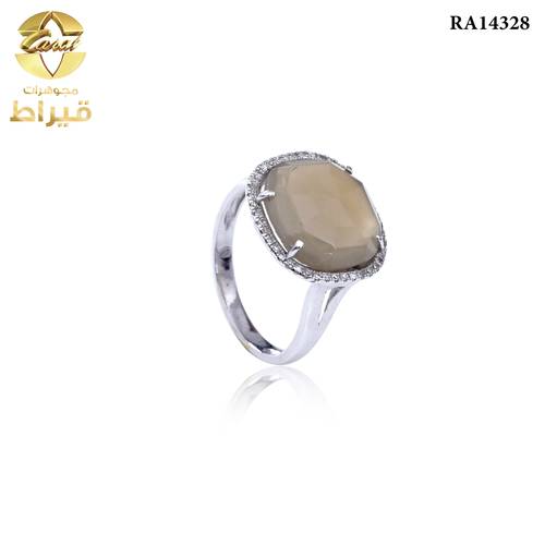 خاتم ذهب مع الماس عيار 18