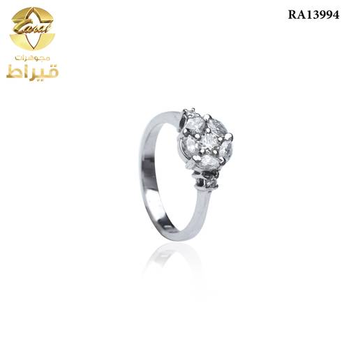 WOMEN'S 18K WHITE GOLD RING WITH DIAMONDS