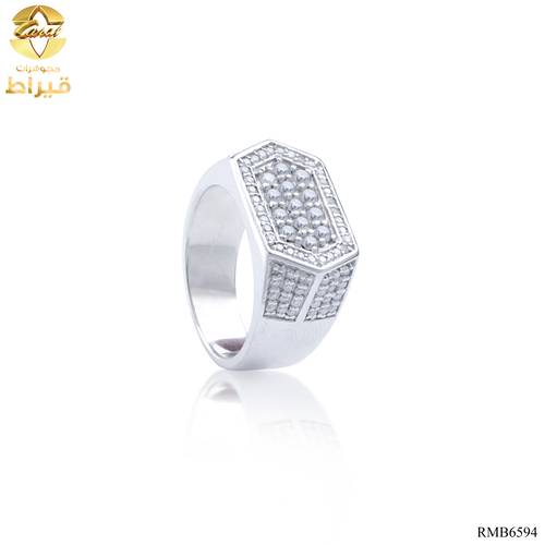 GENTS SILVER 925 RING WITH MOISSONITE 
