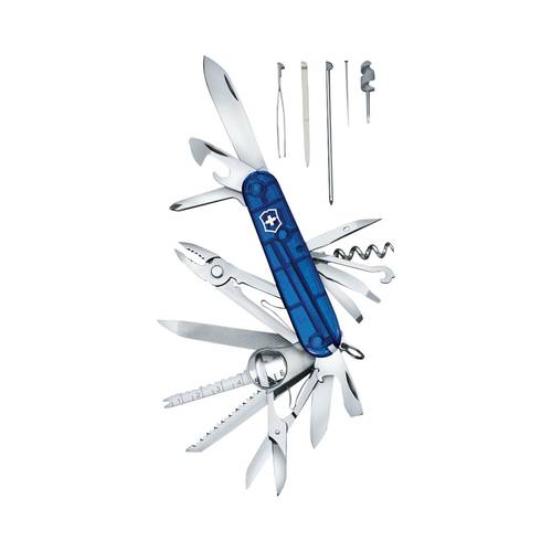 Blue SwissChamp Victorinox Swiss Pocket Knife - 33 Functions