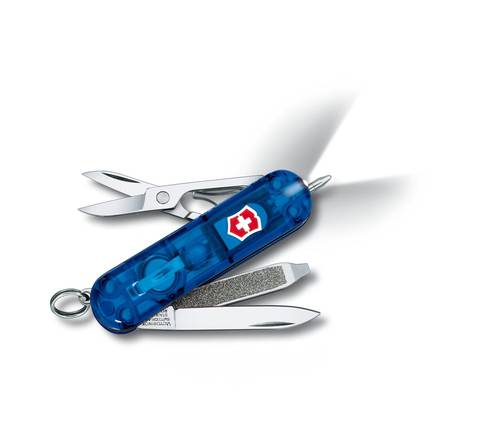 Signature Lite Victorinox Swiss Knife - Transparent Blue -7 Functions