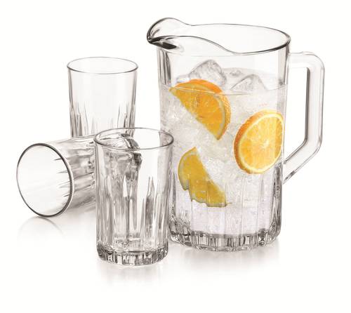 Glass Jug Set with cups 