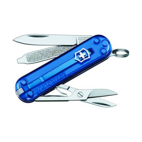 Transparent Blue Classic Victorinox Swiss Knife - 7 Functions