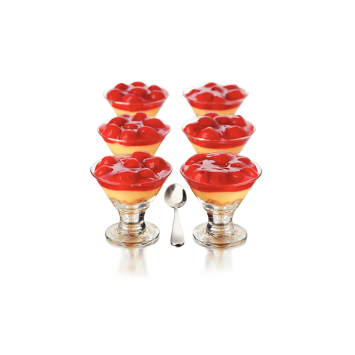 Libbey Dessert Set with Spoons, 24 Pieces - Transparent