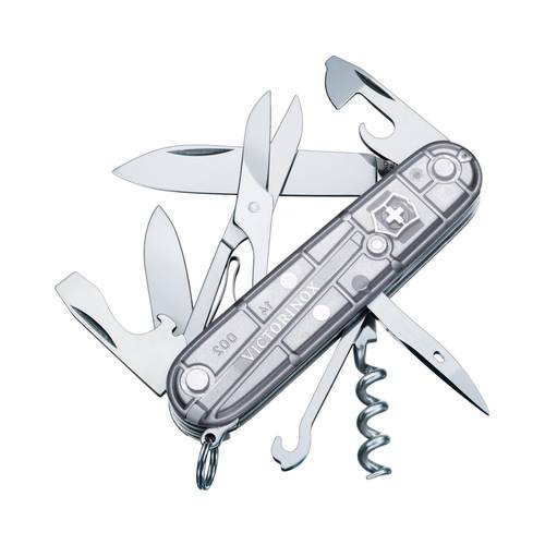 Silver Victorinox Climber Tech Swiss Pocket Knife - 14 Functions