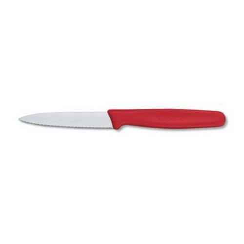 سكين التقشير  حد مموج 8 سم Victorinox - مقبض أحمر