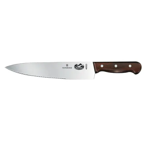 Victorinox Kitchen  Knife with wavy edge 31 cm - Wood Handle 