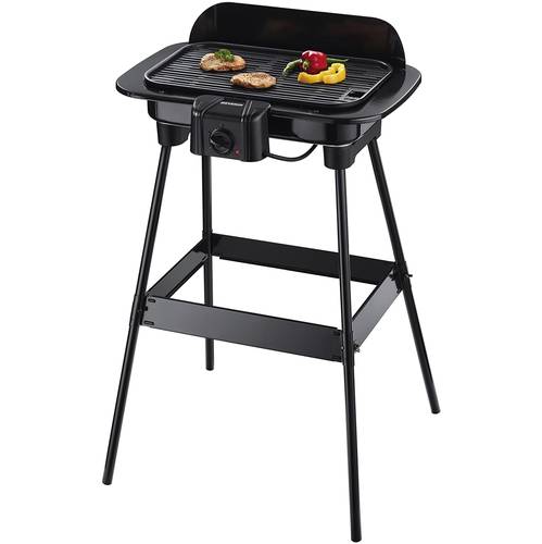 Electric Barbecue Grill with Stand - Black