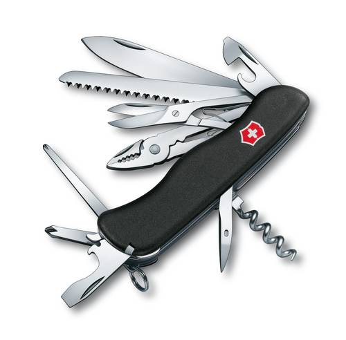 Black Hercules Victorinox Swiss Pocket Knife - 18 Functions