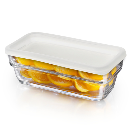 Rectangular Glass Food container with lid