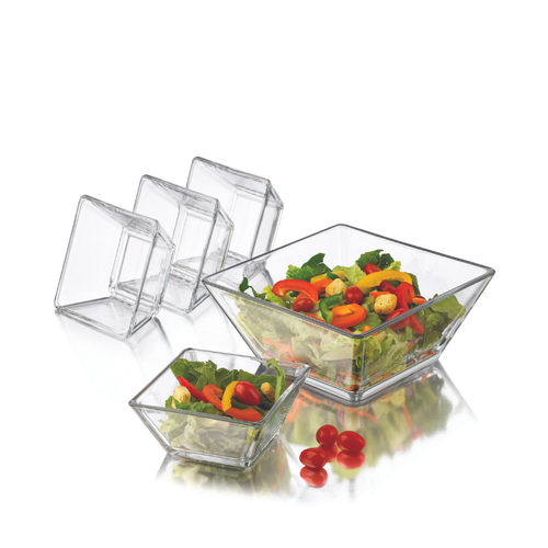 Libbey Glass Serving Set of 5 Pieces - Transparent