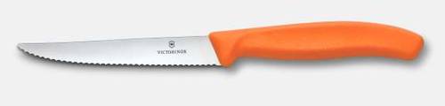 Victorinox Steak Knife 12 cm - Orange Handle 