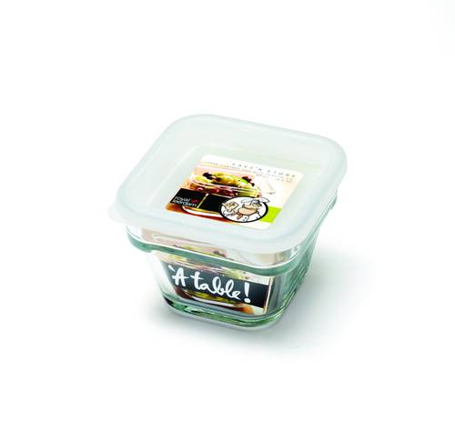Square Glass Food container with lid