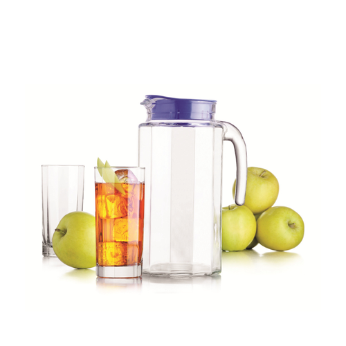 Jug set with lid + 6 cups 
