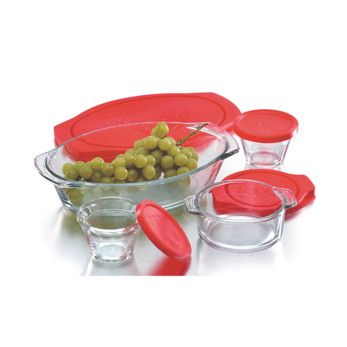 طقم حافظات طعام زجاجية 4 قطع Libbey - شفاف