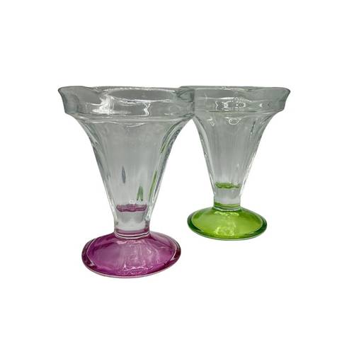 Libbey Glass Cup Set 4 Pieces 204 ml - Colored Base