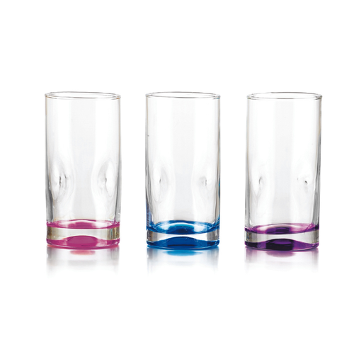 Colored glasses set  3 pcs 369 ml