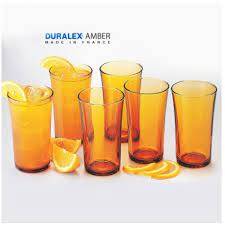 Duralex Glass Cup Set 280 ml 6 Pieces - Honey