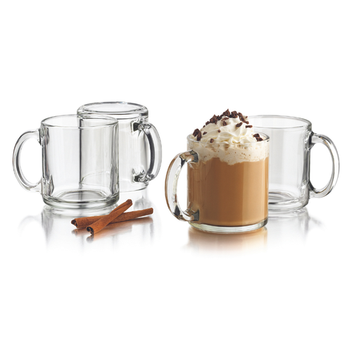 Libbey Glass Cups Set - 4 Pieces - 385 ml - Transparent
