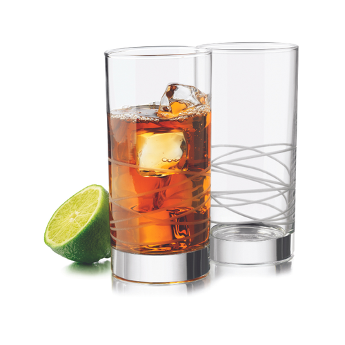 Decorated Glasses Set (4 Pcs) - 448 ml