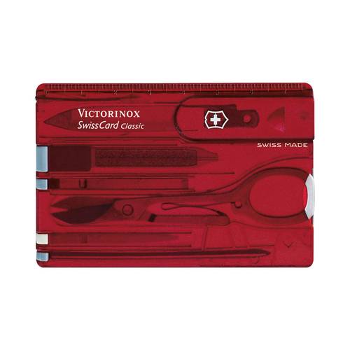 Victorinox Red Swiss Card - 10 Functions with wallet