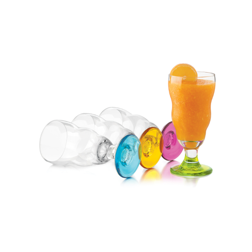 Libbey Glass Cup Set 4 Pieces 450 ml - Colorful Base