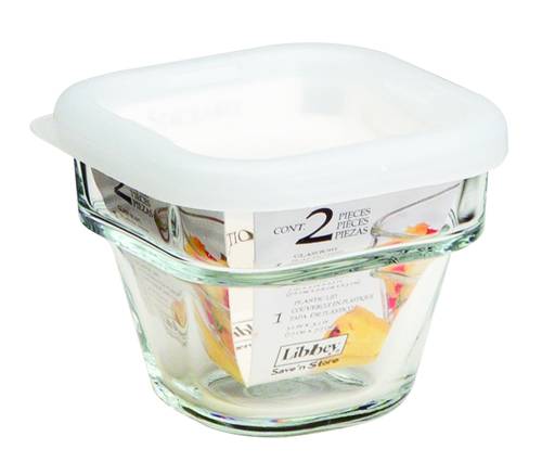 Square Glass Food container with lid