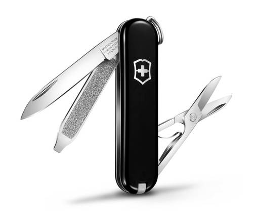 Black Classic Victorinox Swiss Knife - 7 Functions