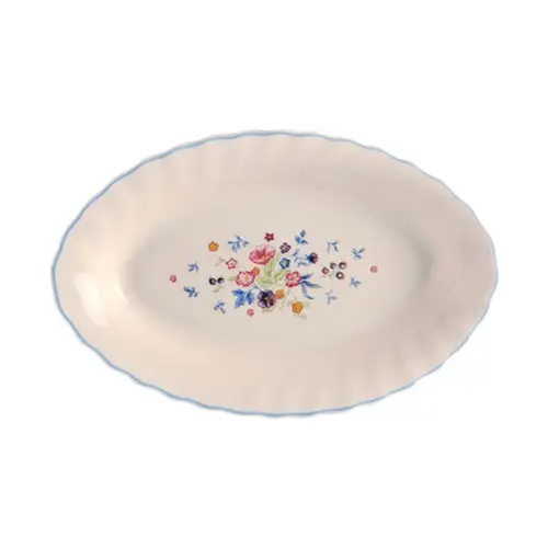صحن بيضاوي صغير 22 سم Luminarc - أبيض - 6 حبة