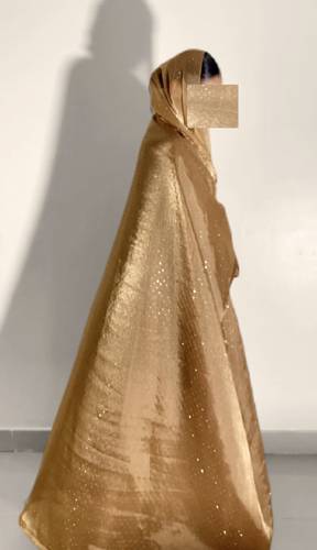 Gold color  abaya Swarovski