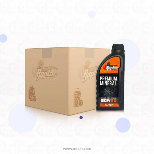  زيت محرك رابتر Raptor 20w50 كرتون 12 حبه 