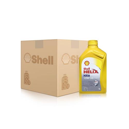 زيت محرك شل  10w30 HX6 كرتون 12