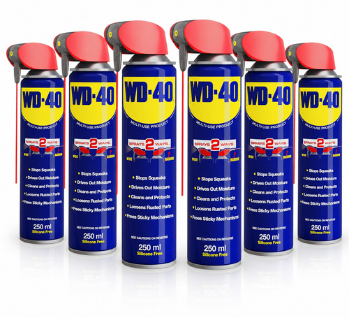 6 علب من دبليو دي 40 250 مل سمارت سترو wd40 