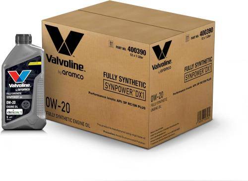 زيت محرك فالفولين DX1 0W-20 تخليقي بالكامل – كرتون 12 حبة | Valvoline