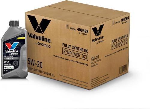 زيت محرك فالفولين DX-1 5W-20 تخليقي بالكامل – كرتون 12 حبة | Valvoline
