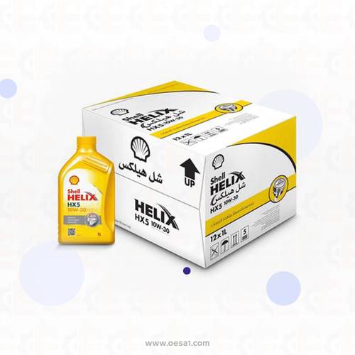 زيت محرك شل 10w30 HX5 كرتون 12 حبه