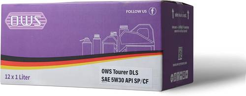 كرتون 12 علبة زيت محرك او دبليو اس OWS 5w30 DLS