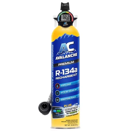 فريون مكيف AC Avalanche R134a مع عداد ضغط – 18 أونصة